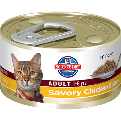 Hill's Science Diet Adult Canned Cat Food Savory Chicken 