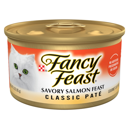 Purina Fancy Feast Classic Savory Salmon Feast Cat Food 3 oz