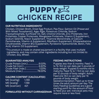 Canidae PURE Grain Free Puppy Chicken Recipe Wet Dog Food 13 oz Cans - Case of 12