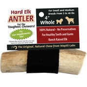 Elk Antlers for Dogs 4" Whole Chew