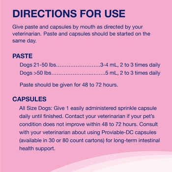 Nutramax Proviable Digestive Health Supplement Kit with Multi-Strain Probiotics and Prebiotics With 7 Strains of Bacteria Medium to Large Dogs, 30 mL Paste and 10 Capsules