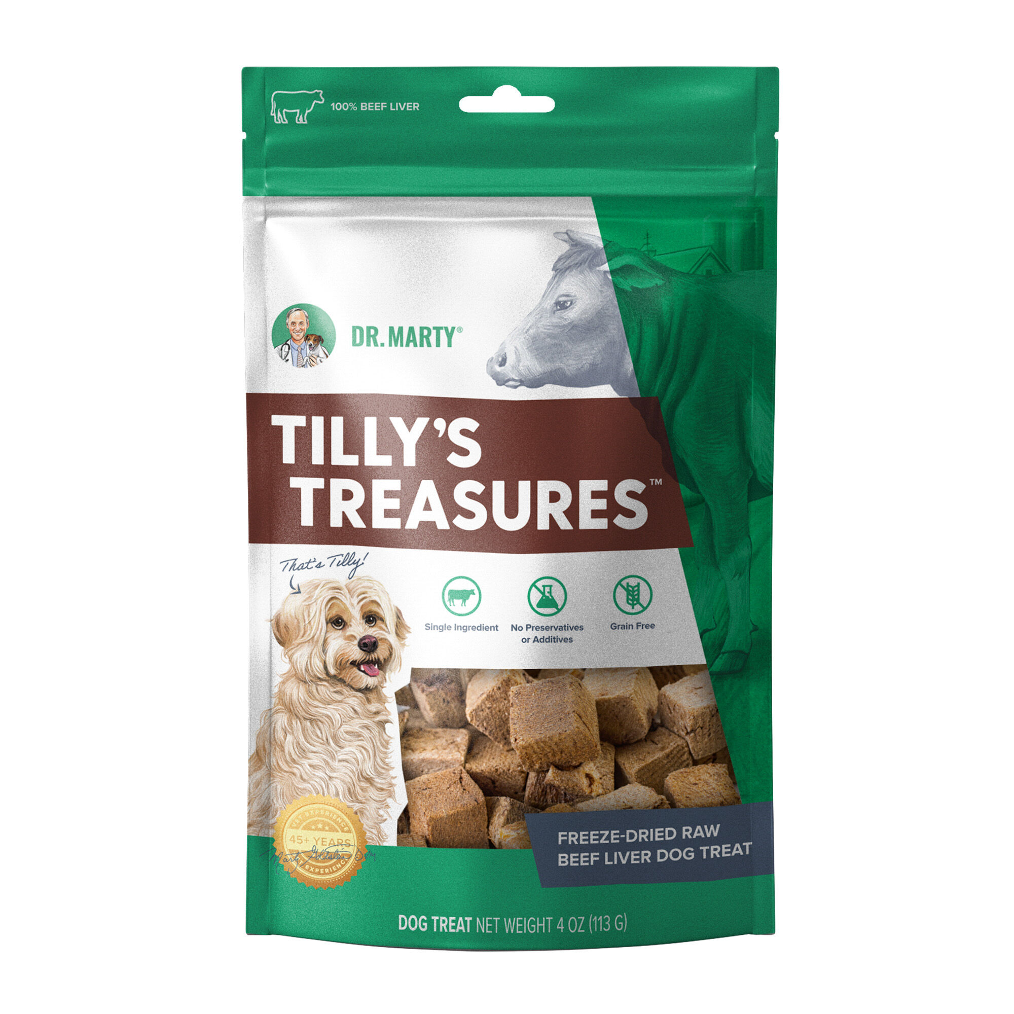 Dr. Marty Tilly's Treasures 100% Freeze-Dried Raw Beef Liver Dog Treats