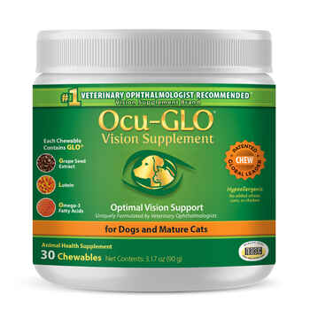 Ocu-GLO Vision Supplement Chewables for Small to Medium Dogs and Cats 30 Ct Bottle product detail number 1.0