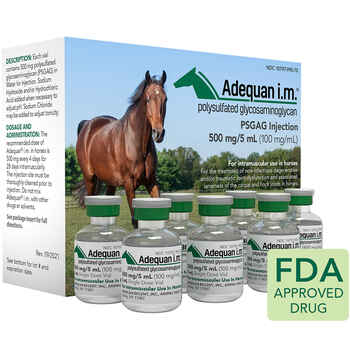 Adequan i.m. Equine 500 mg/5 ml Single Dose Vial 7 ct product detail number 1.0