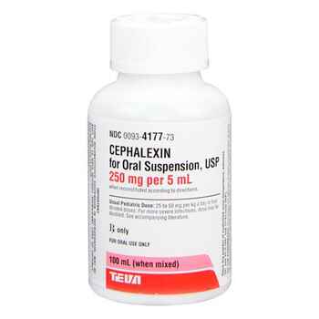 Cephalexin Liquid 250 mg/5 ml 100 ml Bottle product detail number 1.0