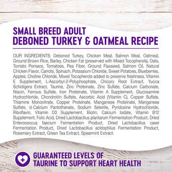 Wellness Complete Health Small Breed Adult Turkey & Oatmeal Recipe Dry Dog Food 4 lb Bag