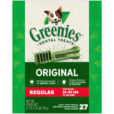 GREENIES Original Regular Natural Dental Dog Treats- 27 oz. Pack (27 Treats)-product-tile