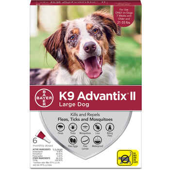 K9 Advantix II 6pk Red Dog 21-55 lbs product detail number 1.0