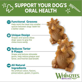 Whimzees® by Wellness Hedgehog Natural Grain Free Dental Chews for Dogs Large  - 6 count - 12.7 oz Bag