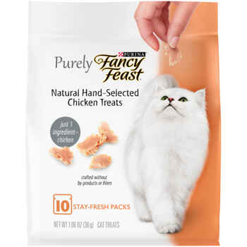 Fancy Feast Purely Natural Hand-Selected Chicken Cat Treats 10 ct. Pouch product detail number 1.0