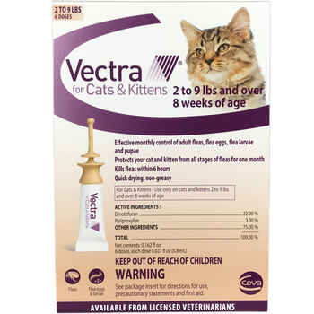 Vectra for Cats 2-9 lbs 12 pk (Tan) product detail number 1.0
