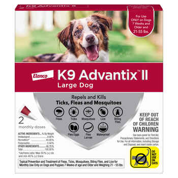 K9 Advantix II 2pk Red Dog 21-55 lbs product detail number 1.0