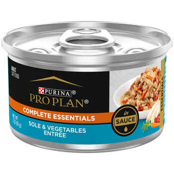 Purina Pro Plan Adult Complete Essentials Sole & Vegetables Entree Wet Cat Food 3 oz Cans (Case of 24) product detail number 1.0