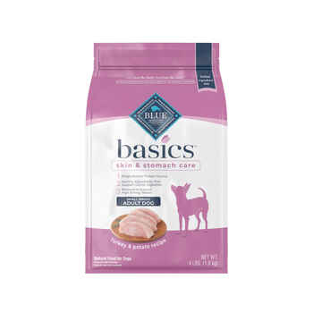 Blue Buffalo BLUE Basics Small Breed Adult Skin & Stomach Care Turkey & Potato Recipe Dry Dog Food 4 lb Bag product detail number 1.0