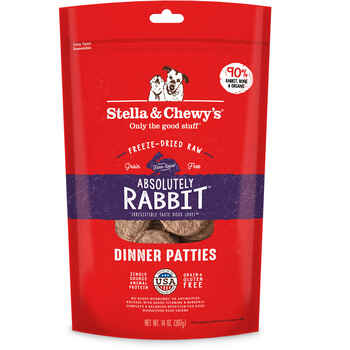 Stella & Chewy's Absolutely Rabbit Dinner Patties Freeze-Dried Raw Dog Food 14oz product detail number 1.0