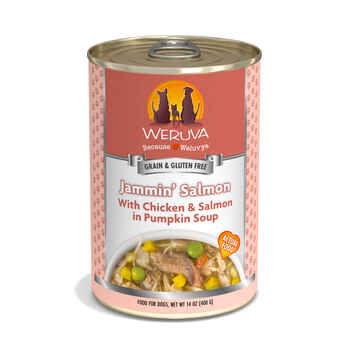 Weruva Jammin Salmon with Chicken & Salmon in Pumpkin Soup for Dogs 12 14-oz Cans product detail number 1.0