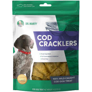 Dr. Marty Cod Cracklers 100% Air-Dried Wild-Caught Cod Dog Treats 4 oz Bag product detail number 1.0