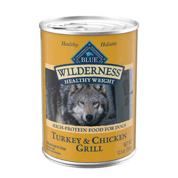 Blue Buffalo BLUE Wilderness Adult Healthy Weight Turkey & Chicken Grill Wet Dog Food 12.5 oz Can - Case of 12 product detail number 1.0