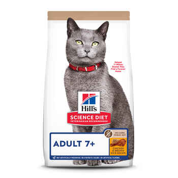 Hill's Science Diet Adult 7+ No Corn, Wheat or Soy Chicken Recipe Dry Cat Food - 15 lb Bag product detail number 1.0