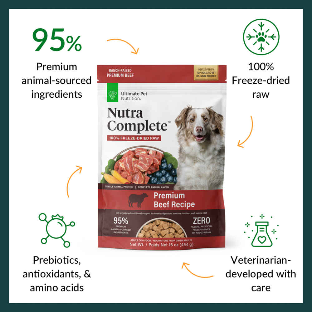 Ultimate Pet Nutrition Nutra Complete Freeze Dried Raw Beef Dog Food