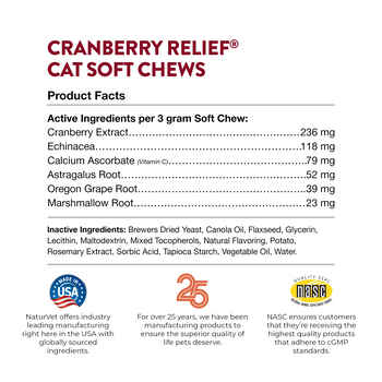 NaturVet Cranberry Relief Plus Echinacea Supplement for Cats