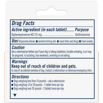 PETARMOR Antihistamine Tablets for Dogs 100 ct