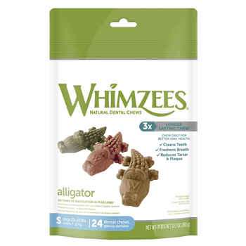 Whimzees® Alligator All Natural Daily Dental Chew for Dogs Small, 12.7oz product detail number 1.0