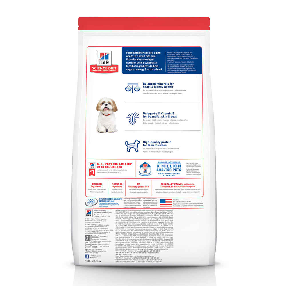 Hill's Science Diet Adult 7+ Small Bites Chicken Meal Barley & Brown Rice Dry Dog Food