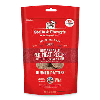 Stella & Chewy's Remarkable Red Meat Recipe Dinner Patties Freeze-Dried Raw Dog Food 5.5 oz Bag product detail number 1.0