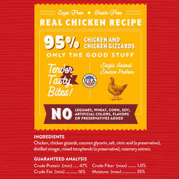Stella & Chewy's Just Jerky Bites Real Chicken Recipe Grain-Free Dog Treats