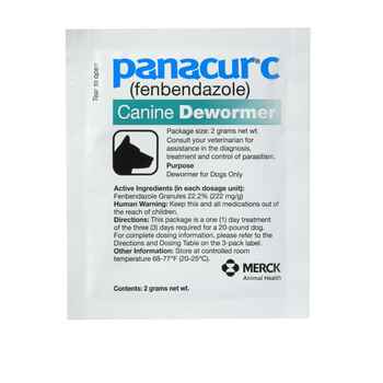 Panacur C Canine Dewormer Three 2 Gram Packages