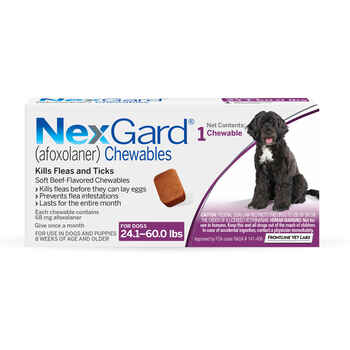 NexGard® (afoxolaner) Chewables 1 dose (1 month supply), 24 to 60 lbs product detail number 1.0