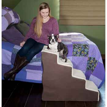 Pet Gear Easy Step IV Deluxe Soft Step Dog & Cat Stairs with 4 Steps - Oatmeal/Chocolate 