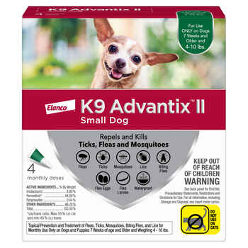 K9 Advantix II 4pk Green Dog 4-10 lbs product detail number 1.0
