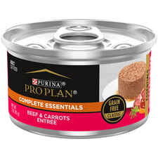 Purina Pro Plan Adult Complete Essentials Beef & Carrots Entree Grain Free Classic Wet Cat Food-product-tile