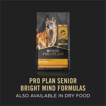 Purina Pro Plan Senior Adult 7+ Bright Mind Beef & Brown Rice Entree Wet Dog Food Tray 10 oz Tray (Case of 8)