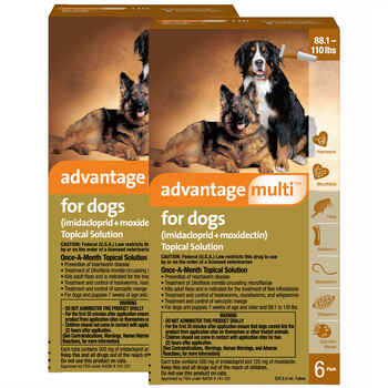 Advantage Multi 12pk Dogs 88-110 lbs product detail number 1.0