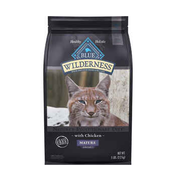 Blue Buffalo BLUE Wilderness Mature Chicken Recipe Grain-Free Dry Cat Food 5 lb Bag product detail number 1.0