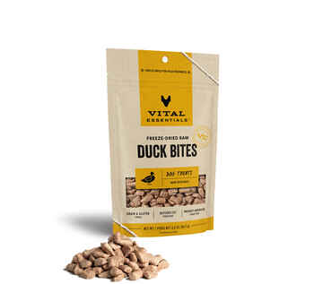 Vital Essentials Freeze Dried Raw Duck Bites Dog Treats 2 oz Bag product detail number 1.0