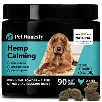 Pet Honesty Hemp Calming Chicken Flavored Soft Chews Calming and Anxiety Supplement for Dogs 90 Count product detail number 1.0