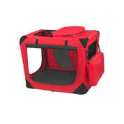 Deluxe Portable Soft DogCrate Red Poppy 26"