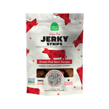 Open Farm Grain Free Jerky Strips Grass-Fed Beef Recipe Dog Treats 5.6 oz Bag product detail number 1.0