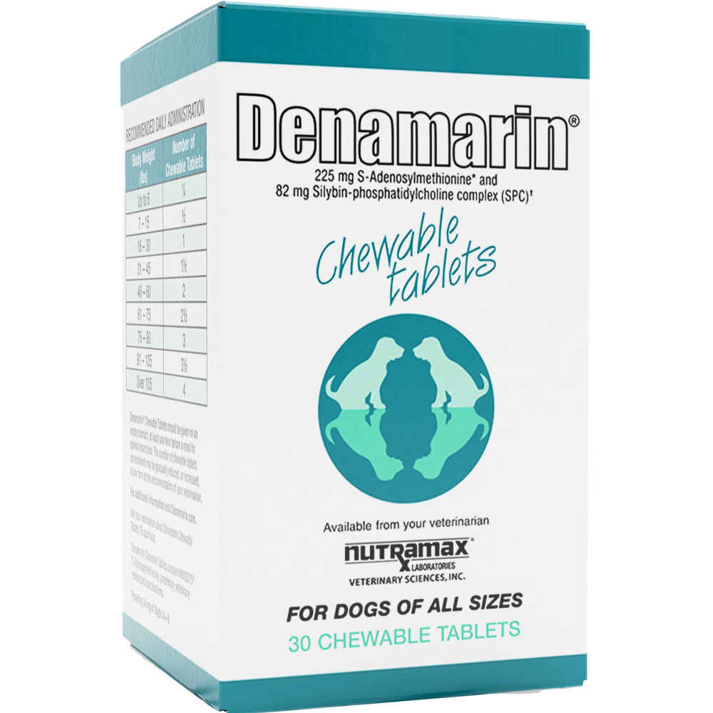 Nutramax Denamarin Liver Health Supplement for Dogs, With S-Adenosylmethionine (SAMe) and Silybin