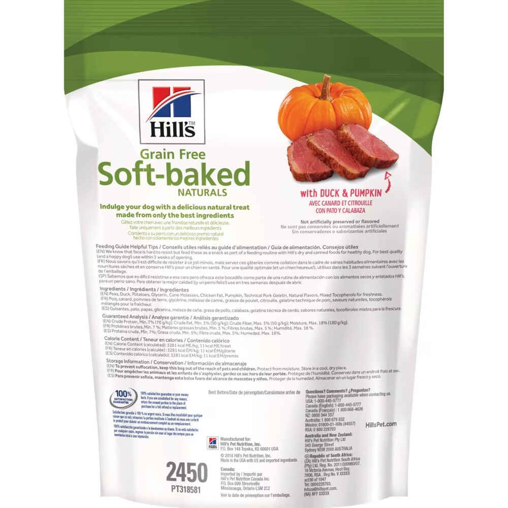 Hill's Grain Free Soft-Baked Naturals with Duck & Pumpkin Dog Treats