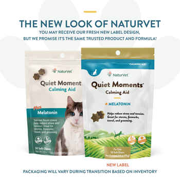 NaturVet Quiet Moments Calming Aid Plus Melatonin Supplement for Cats