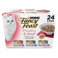 Fancy Feast Grilled Poultry & Beef Variety Pack Wet Cat Food 3 oz. Cans - Case of 24-product-tile