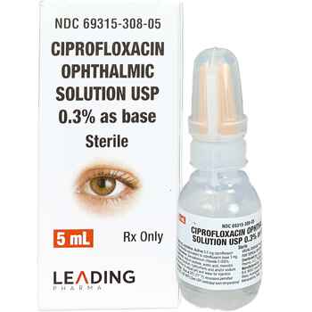 Ciprofloxacin Hydrochloride Ophthalmic Solution 0.3% 5 ml product detail number 1.0