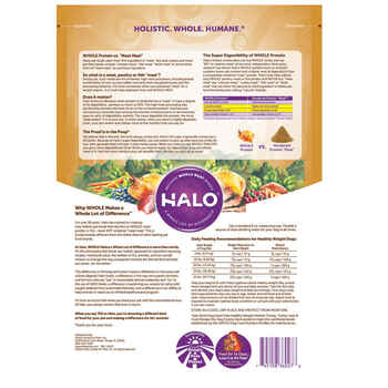 Halo Holistic Healthy Weight Grain Free Turkey, Turkey Liver & Duck Dry Dog Food