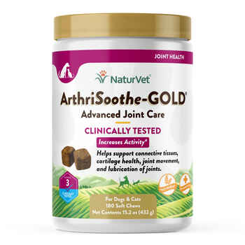 NaturVet ArthriSoothe-GOLD Level 3, Clinically Tested Advanced Joint Care Supplement for Dogs Soft Chews 180 ct product detail number 1.0