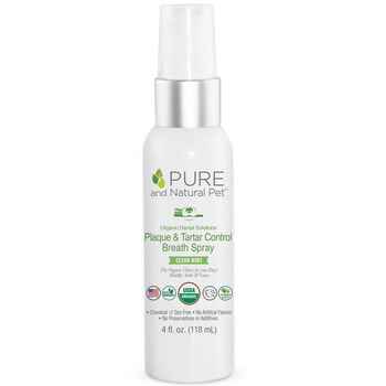 Pure and Natural Pet Organic Dental Solutions Plaque & Tartar Control Spray Clean Mint 4 oz product detail number 1.0